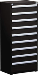 Rousseau Metal - 9 Drawer, Modular Storage Cabinet - Steel, 36" Wide x 18" Deep x 60" High, Black - Exact Industrial Supply