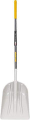True Temper - 18-1/2" High x 14-3/8" Wide Square Plastic Scoop - 48" Long Wood Straight Handle, No Step - Exact Industrial Supply