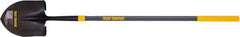 True Temper - 10-5/8" High x 8-7/8" Wide Round Steel Shovel - 47" Long Fiberglass Straight Handle, Turned - Exact Industrial Supply