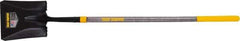 True Temper - 10-3/8" High x 9-3/4" Wide Square Steel Shovel - 45" Long Wood Straight Handle, Turned - Exact Industrial Supply