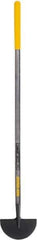 True Temper - 4-3/4" High x 9" Wide Round Steel Spade - 48" Long Wood Straight Handle, Front Turned - Exact Industrial Supply