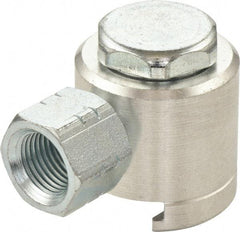 Umeta - 1" Long, 1/8 Thread, Aluminum Grease Gun Button-Head Coupler - NPT (F) Thread - Exact Industrial Supply