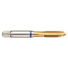 45428 3B 3-Flute Cobalt Blue Ring Spiral Point Plug Tap-TiN - Exact Industrial Supply