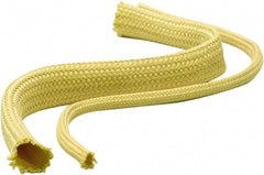 Atlantex - 1-1/2" ID Yellow Braided Cut-Resistant Sleeve for Hoses - 50' Long, -320 to 320°F - Exact Industrial Supply