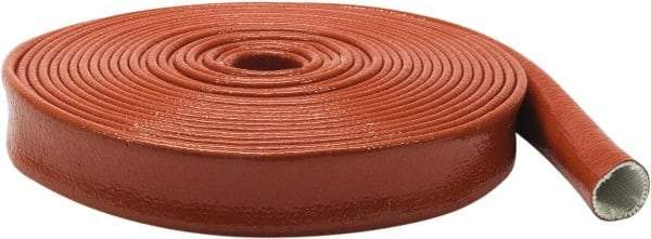 Atlantex - 0.38" ID Red/Orange Knit Firesleeve for Hoses - 50' Long, -65 to 500°F - Exact Industrial Supply