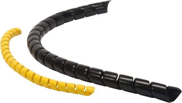 Atlantex - 1.7" ID Black Spiral Guard Wrap for Hoses - 100' Long, -60 to 175°F - Exact Industrial Supply
