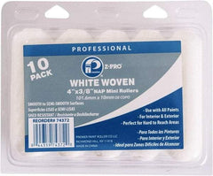 Premier Paint Roller - 3/8" Nap, 4" Wide Paint Mini Roller Covers - Semi-Smooth Texture, Woven - Exact Industrial Supply