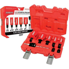 Freud - Hole Saw Kits Minimum Saw Diameter (Inch): 7/8 Maximum Saw Diameter (Inch): 2 - Exact Industrial Supply