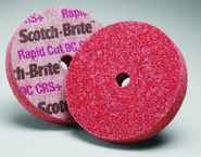 8 x 1 x 1" - 7CCRS+ Grit - Scotch-Brite™ Rapid Cut Unitized Wheel - Exact Industrial Supply