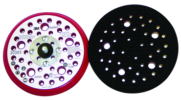 6 x 3/8" - 5/16-24 External Hookit(TM) Clean Sanding Low Profile Disc Pad - Exact Industrial Supply