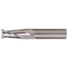 3/16″ × 3/16″ × 5/8″ × 2″ RHS / RHC Solid Carbide 2-Flute Square End Single End General Purpose End Mill - TiAlN - Exact Industrial Supply