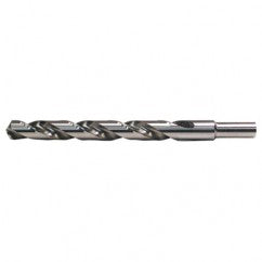 25/64 RHS / RHC HSS 118 Degree Radial Point General Purpose Jobber Length Drill - Bright - Exact Industrial Supply