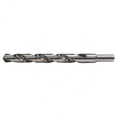 25/64 RHS / RHC HSS 118 Degree Radial Point General Purpose Jobber Length Drill - Bright - Exact Industrial Supply