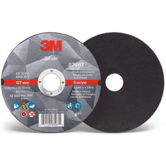 ‎3M Silver Depressed Center Grinding Wheel 87448 T27 Quick Change 7″ × 1/4″ × 5/8-11 - Exact Industrial Supply