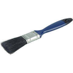 1″ Varnish Brush, Black China Bristle Fill, 2″ Trim Length, Blue Foam Handle - Exact Industrial Supply