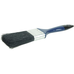 2″ Varnish Brush, Black China Bristle Fill, 3″ Trim Length, Blue Foam Handle - Exact Industrial Supply