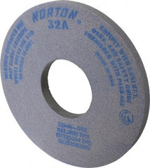 Norton - 14" Diam x 5" Hole x 1" Thick, J Hardness, 46 Grit Surface Grinding Wheel - Aluminum Oxide, Type 1, Coarse Grade, 1,800 Max RPM, Vitrified Bond, No Recess - Exact Industrial Supply