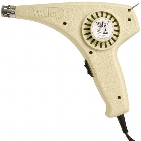 Weller - 399 to 427, 750 to 800°F Heat Setting, 10.6, 17.6, 3.6 CFM Air Flow, Heat Gun - 120 Volts, 6 Amps, 250 Watts, 6' Cord Length - Exact Industrial Supply