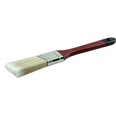 1-1/2″ Angled Sash Brush, Poly/Nylon Fill, 2-1/2″ Trim Length, Red Foam Handle - Exact Industrial Supply