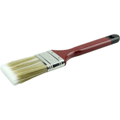 2″ Flat Sash Brush, Poly/Nylon Fill, 2-1/2″ Trim Length, Red Foam Handle - Exact Industrial Supply