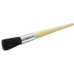 #4 11/16″ Oval Sash Brush, Black China Bristle, 2″ Trim Length, Plain Foam Handle - Exact Industrial Supply