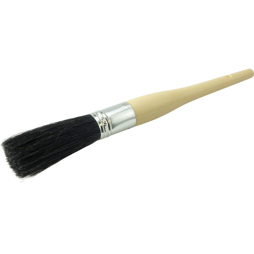 #8 15/16″ Oval Sash Brush, Black China Bristle, 3″ Trim Length, Plain Foam Handle - Exact Industrial Supply