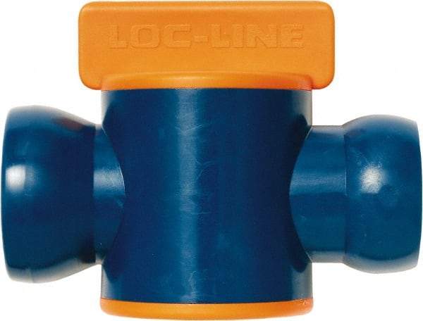 Loc-Line - 3/4" ID Coolant Hose In-Line Valve - Female to Ball Connection, Acetal Copolymer Body, Unthreaded, Use with Loc-Line Modular Hose Systems - Exact Industrial Supply