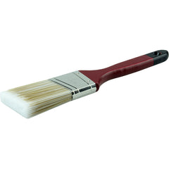 2″ Angled Sash Brush, Poly/Nylon Fill, 2-1/2″ Trim Length, Red Foam Handle - Exact Industrial Supply