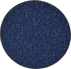 Norton - 3" Disc Diam, 24 Grit, Zirconia Alumina Quick Change Disc - Type R Attaching System, Coated, Blue, Very Coarse Grade, 20,000 RPM, R821 Series - Exact Industrial Supply