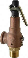 Midwest Control - 1" Inlet, 1" Outlet, ASME Safety Relief Valve - 150 Max psi, Bronze, 625 Cubic' per Min - Exact Industrial Supply