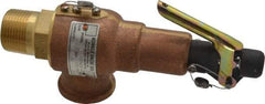 Midwest Control - 1" Inlet, 1" Outlet, ASME Safety Relief Valve - 175 Max psi, Bronze, 720 Cubic' per Min - Exact Industrial Supply