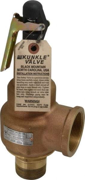 Midwest Control - 1-1/2" Inlet, 2" Outlet, ASME Safety Relief Valve - 150 Max psi, Bronze, 2,496 Cubic' per Min - Exact Industrial Supply
