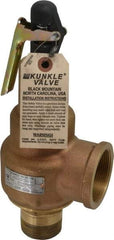 Midwest Control - 1-1/2" Inlet, 2" Outlet, ASME Safety Relief Valve - 150 Max psi, Bronze, 2,496 Cubic' per Min - Exact Industrial Supply