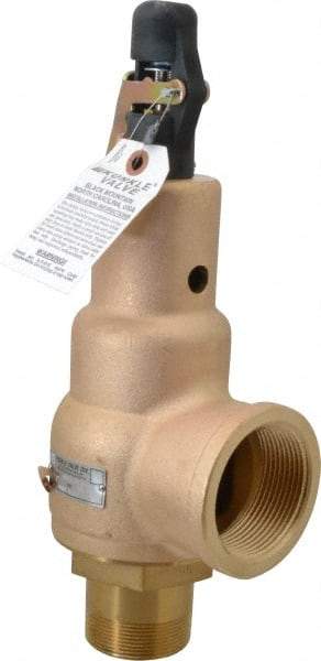 Midwest Control - 2" Inlet, 2-1/2" Outlet, ASME Safety Relief Valve - 150 Max psi, Bronze, 4,090 Cubic' per Min - Exact Industrial Supply