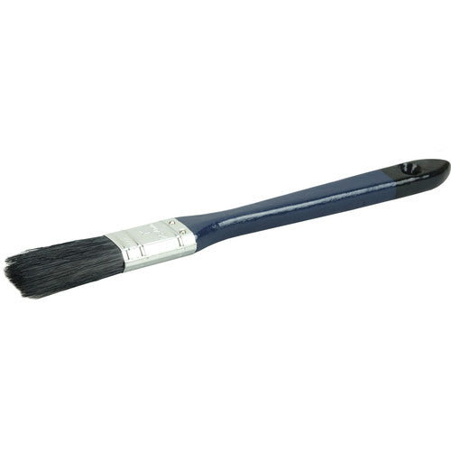 1″ Flat Sash Brush, Black China Bristle, 2″ Trim Length, Blue Foam Handle - Exact Industrial Supply