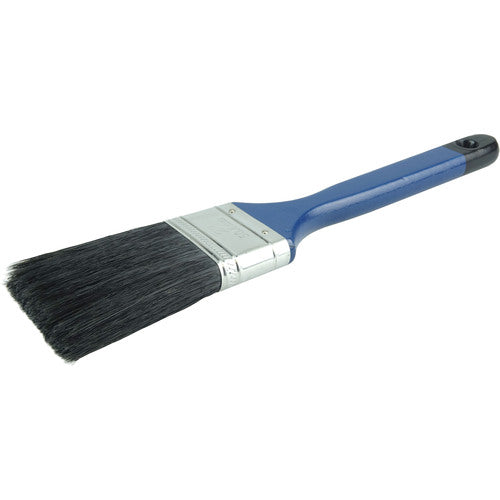 2″ Flat Sash Brush, Black China Bristle, 3″ Trim Length, Blue Foam Handle - Exact Industrial Supply