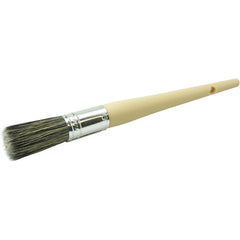 #6 13/16″ Round Sash Brush, Grey Bristle Fill, 2″ Trim Length, Plain Foam Handle - Exact Industrial Supply