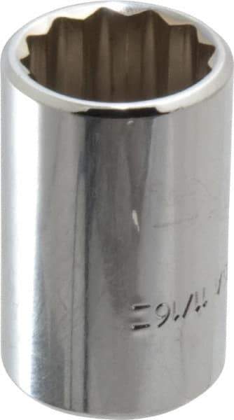 Blackhawk by Proto - 11/16", 1/2" Drive, Standard Hand Socket - 12 Points, 1-1/2" OAL, Chrome Finish - Exact Industrial Supply