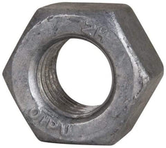 Value Collection - 3/4-10 UNC Steel Right Hand Heavy Hex Nut - 1-1/4" Across Flats, 47/64" High, Hot Dipped Galvanized Finish - Exact Industrial Supply