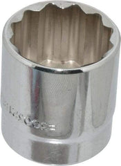 Blackhawk by Proto - 1", 3/8" Drive, Standard Hand Socket - 12 Points, 1-13/32" OAL, Chrome Finish - Exact Industrial Supply
