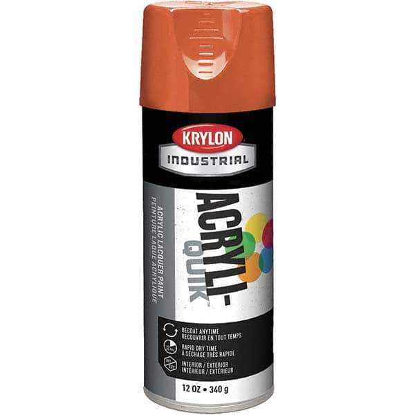 Krylon - Pumpkin Orange, Gloss, Aerosol Spray Paint - 15 to 20 Sq Ft per Can, 12 oz Container - Exact Industrial Supply