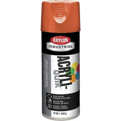 Krylon - Pumpkin Orange, Gloss, Aerosol Spray Paint - 15 to 20 Sq Ft per Can, 12 oz Container - Exact Industrial Supply