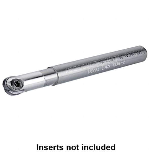 Kennametal - 6mm Cut Diam, 3mm Max Depth of Cut, 6mm Shank Diam, 100mm OAL, Indexable Ball Nose End Mill - 20mm Head Length, Straight Shank, KDMB Toolholder, KDM. 06.. Insert - Exact Industrial Supply