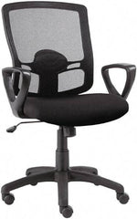 ALERA - 23-5/8" High Office/Managerial/Executive Chair - 20" Wide x 19" Deep, Fabric Mesh Seat, Black - Exact Industrial Supply