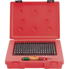 Starrett - 190 Piece, 0.061-0.25 Inch Diameter, Steel, Plug and Pin Gage Set - Plus 0.0002 Inch Tolerance, Class ZZ - Exact Industrial Supply