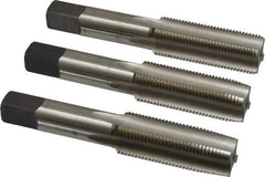 Cleveland - 3/4-16 UNF, 4 Flute, Bottoming, Plug & Taper, Bright Finish, High Speed Steel Tap Set - Right Hand Cut, 107.95mm OAL, 1.22" Thread Length - Exact Industrial Supply