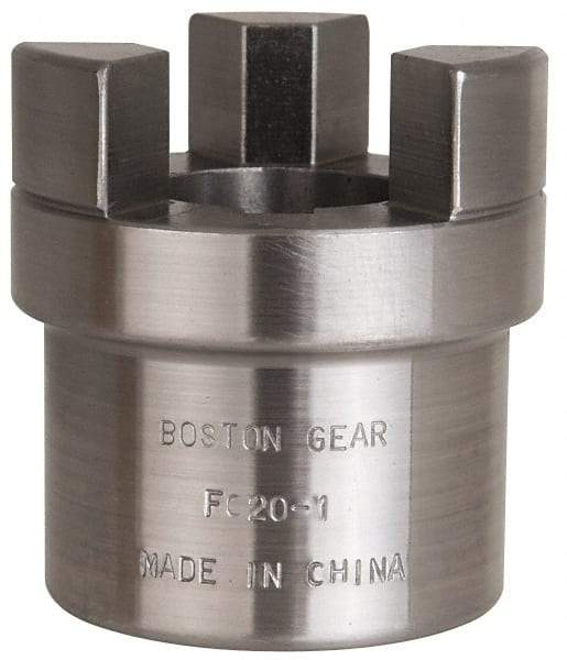 Boston Gear - 1" Max Bore Diam, FC20 Coupling Size, Flexible Half Coupling - 2" OD, 3.69" OAL, Steel - Exact Industrial Supply