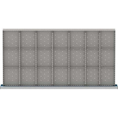 LISTA - 21-Compartment Drawer Divider Layout for 3.15" High Drawers - Exact Industrial Supply