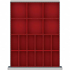 LISTA - 18-Compartment Drawer Divider Layout for 3.15" High Drawers - Exact Industrial Supply