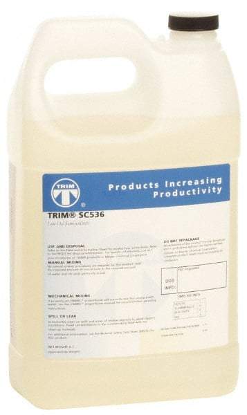 Master Fluid Solutions - Trim SC536, 1 Gal Bottle Cutting & Grinding Fluid - Semisynthetic, For Drilling, Reaming, Tapping - Exact Industrial Supply